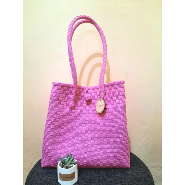 tas anyaman jali/tas anyaman homemade/tas anyaman plastik