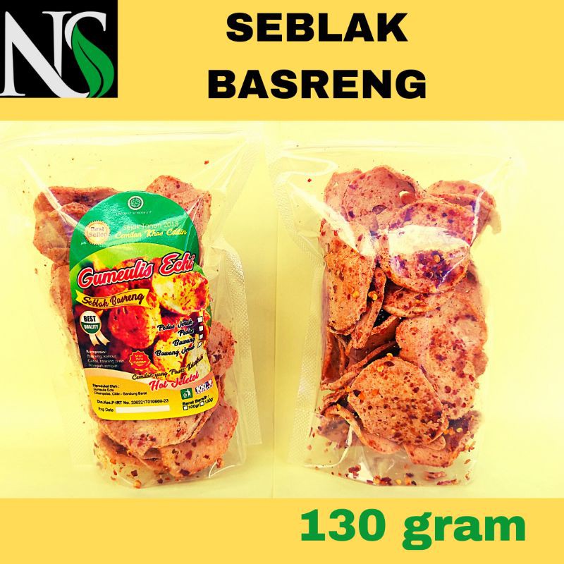 SEBLAK BASRENG PEDAS ISI 130 GRAM SEBLAK KERUPUKBPEDAS SEBLAK KERING SEBLAK BANDUNG SEBLAK HATI