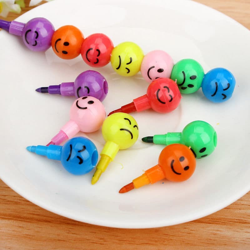 7 Colors Smiley Crayon S