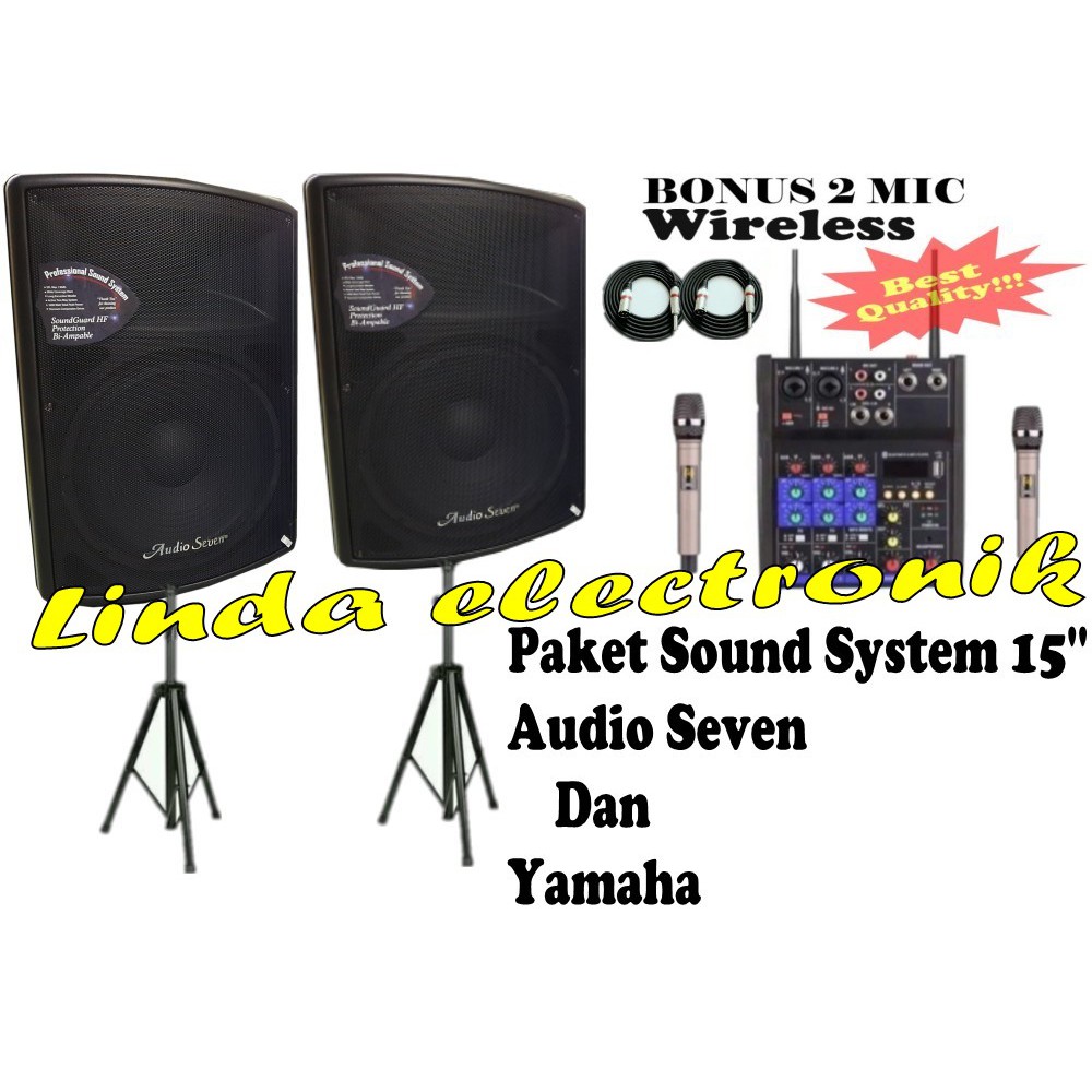 PAKET SOUND SYSTEM AUDIO SEVEN HA1000 2000 WATT YAMAHA G4