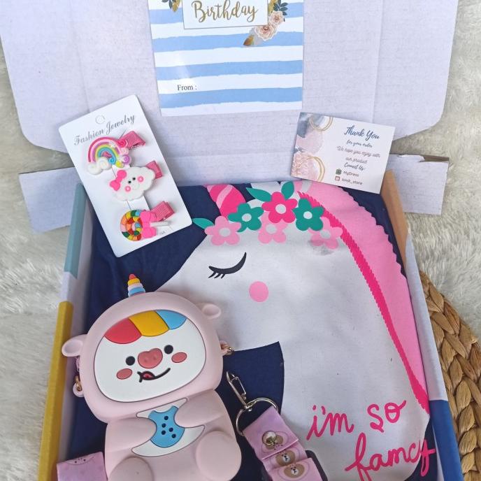 Hampers Kado Ulang Tahun Anak perempuan 6-10 Tahun Kado Unicorn