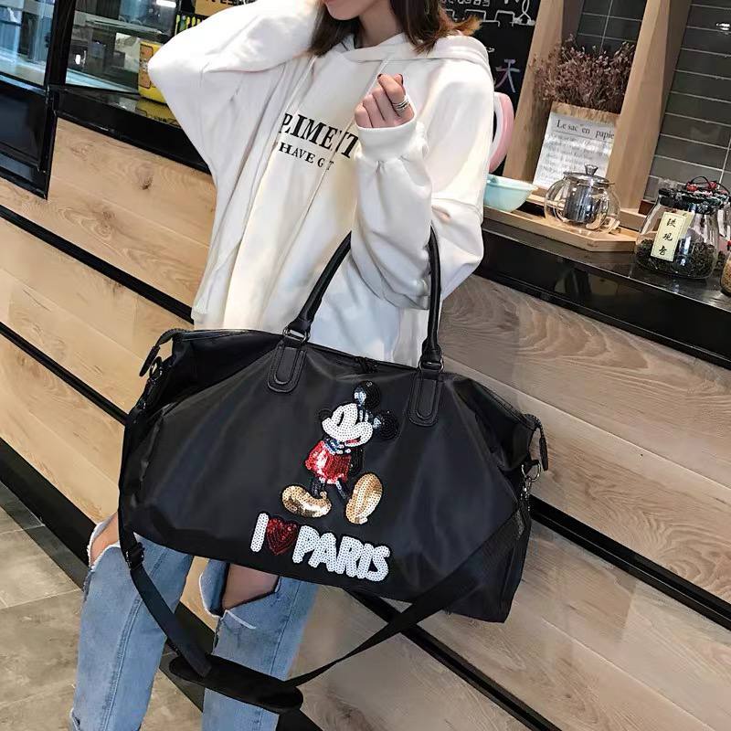 SZ6645 Tas besar selempang hitam tas mickey ILP wanita import kekinian terbaru termurah cod jakarta