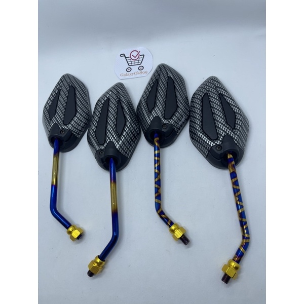 SPION KARBON MODEL VARIO 150 GAGANG PANJANG TWOTONE DAN BLUEX HONDA