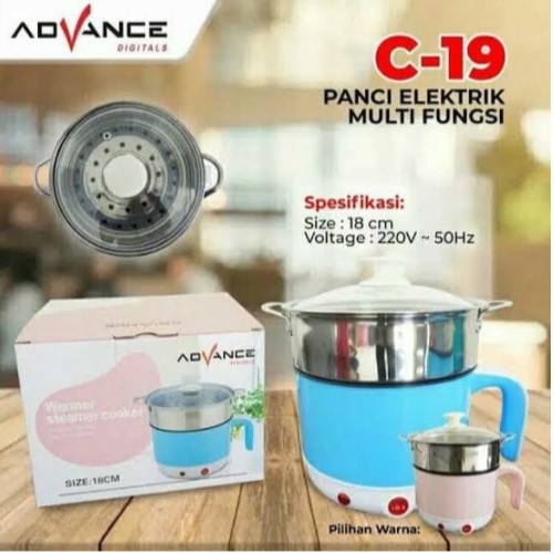 Advance C-19 Warmer Steamer Cooker Panci Elektrik Multifungsi