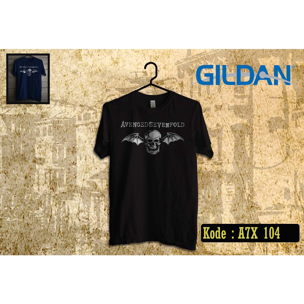 kaos avenged sevenfold logo style kaos original gildan softstyle a7x104