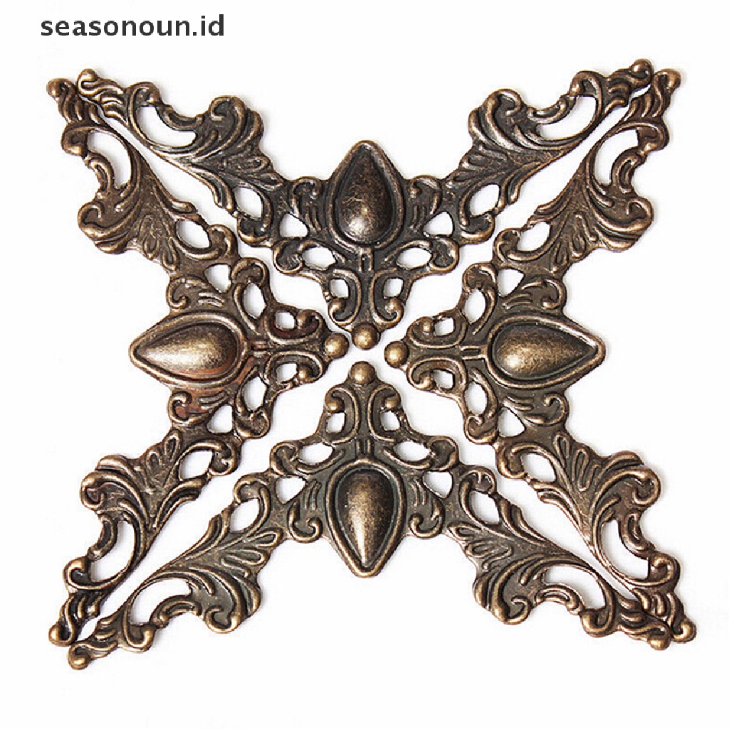 【seasonoun】 12Pcs Folder Albums Metal Scrapbooking File Book Corner Protectors 41*41mm, .