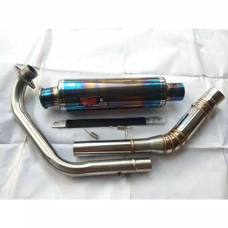 Knalpot R9 Mugello Bluemoon for Cbr, Byson, R15, Scorpio, Fu, Sonic, Xabre, Cb dll