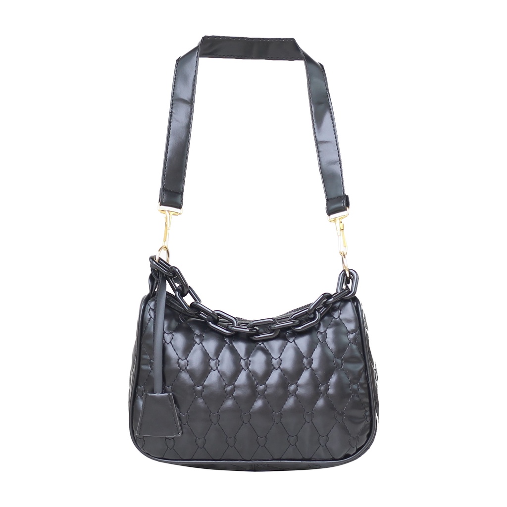 Tas Wanita Cantik Tas Fashion Slingbag Morvina Black Tas Jinjing Tebal Tas Ootd Fashionable