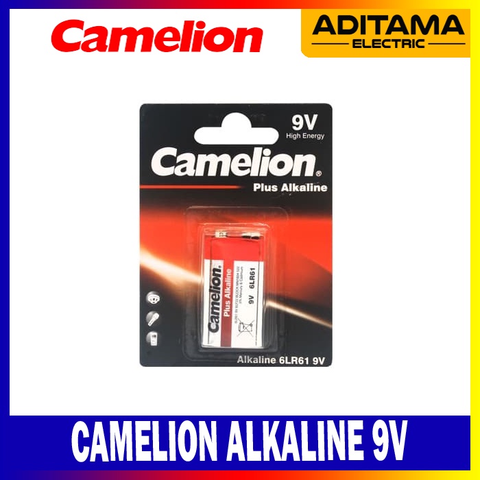 CAMELION BATERAI ALKALINE 9V KOTAK/ CAMELION ALKALINE BATERAI 9V