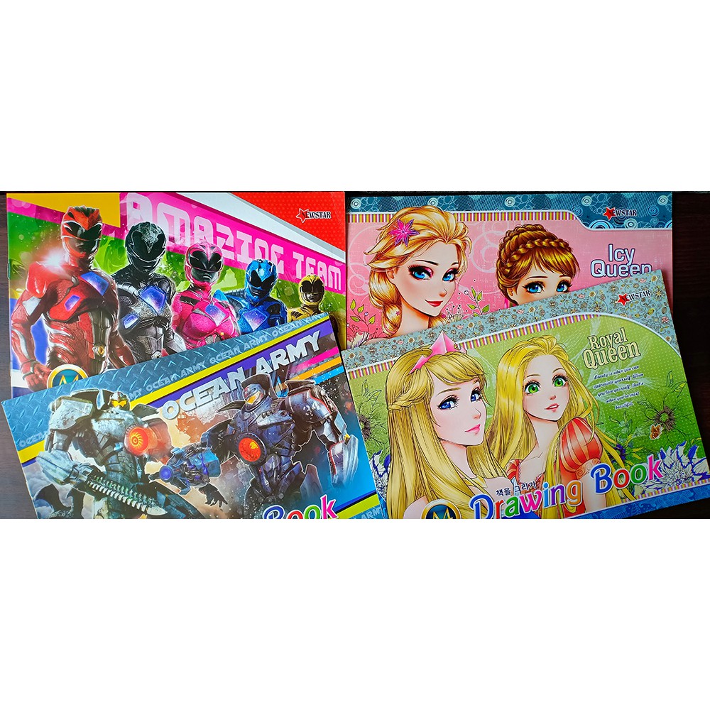 Buku gambar a4 karakter lol barbie tayo ben-10 dragon ball paw patrol karakter disney-3