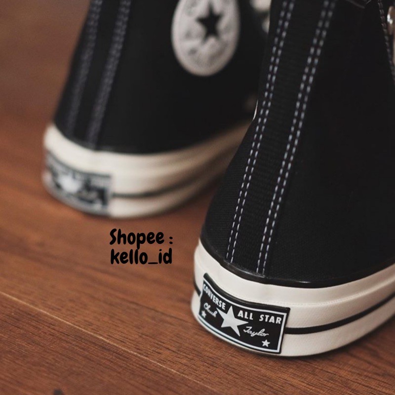 (PREMIUM SNEAKERS) Sepatu Converse 70s High Egret Black / White - c70sh-1