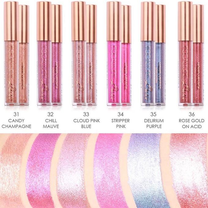 35 FOCALLURE LUXE LIQUID LIPSTICK & EYESHADOW SHIMMER - FA24L