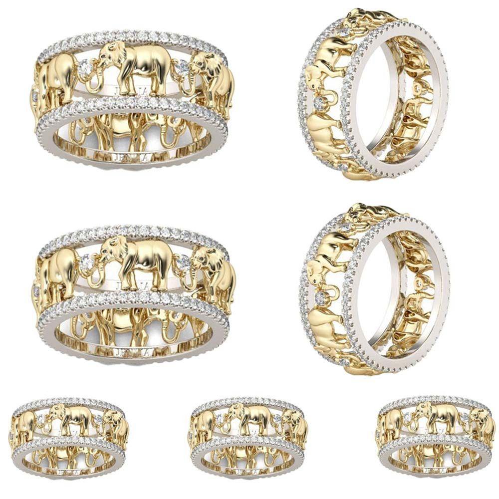 PREVA Band Ring Fashion Women Men Wedding Jewelry 18k Yellow Gold Filled