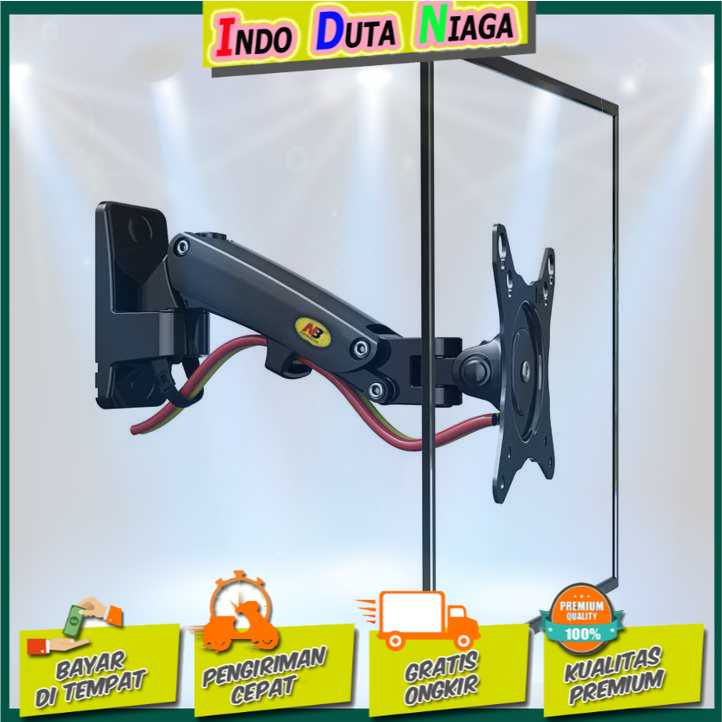 IDN TECH - Universal Monitor Arm Wall Mount Bracket Vesa Mount 17-27 Inch NB-F120