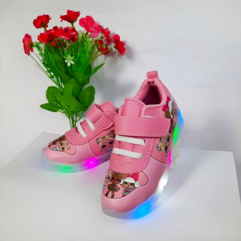 Sepatu anak murah sepatu led Lol nyala sepatu perempuan
