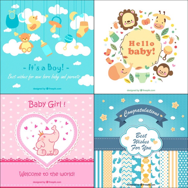 Tidak DiJUAL TERPISAH - Kartu Ucapan Kelahiran Bayi / Gift Card / Greeting Card Baby Born