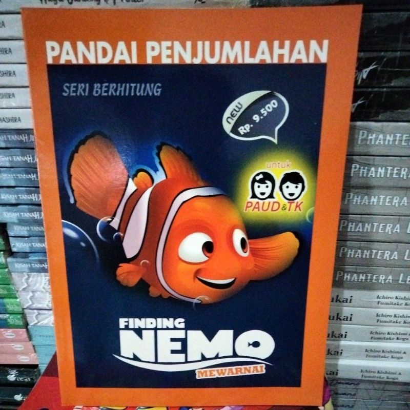Buku anak TK & paud Pandai Penjumlahan seri berhitung - seri Mewarnai finding Nemo