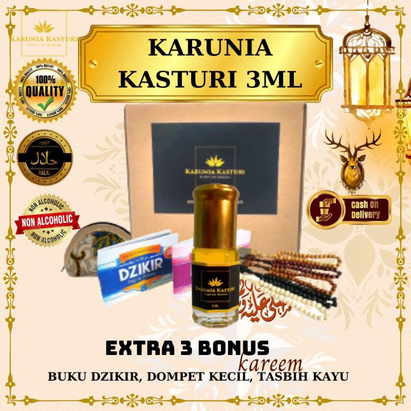 Minyak wangi non alkohol Parfum Kasturi original Parfum Sholat Pria Non Alkohol Alcohol Tahan Lama A