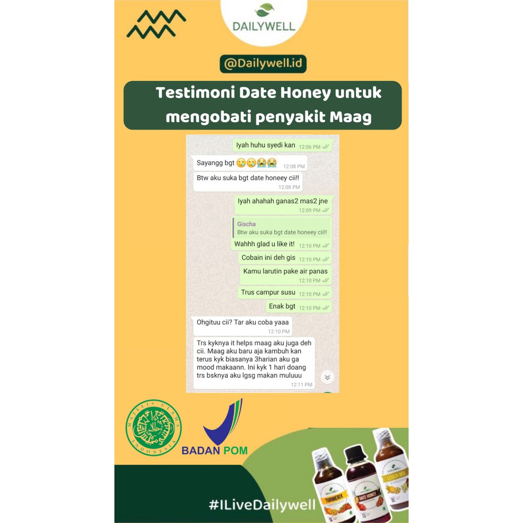 Paket hemat Dailywell - Bundling Daily well - Healty Detox Lemon+Date