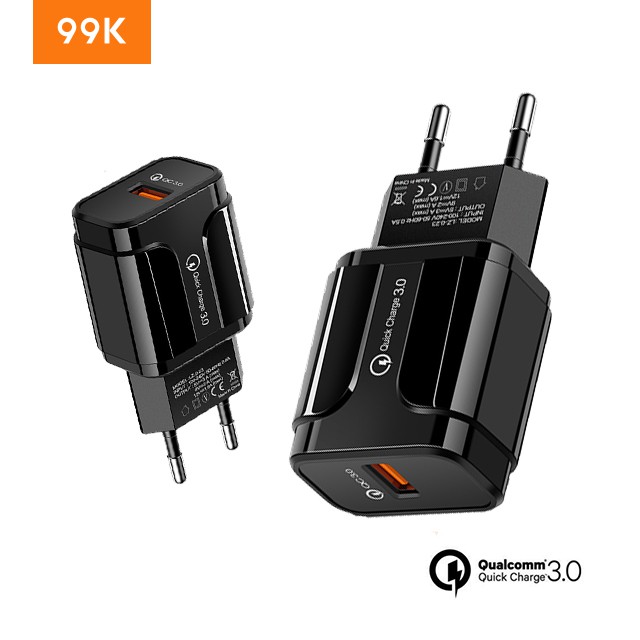 99K Charger 18W  Kepala Charger QC3.0 Fast Charging Wall Charger