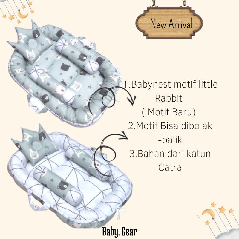 Kasur Babynest set kelambu free bantal guling|kado baby|kasur portable