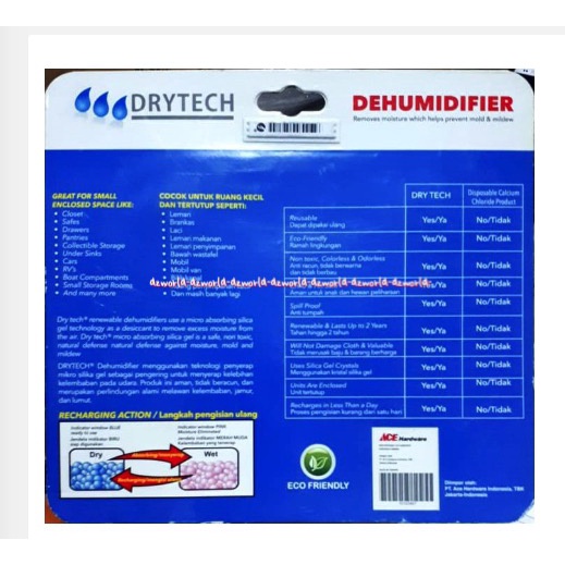 Drytech Dehumidifier Penyerap Lembab Dan Mencegah Jamur Melindungi Area Hingga 4 Meter Dry Tech Dehu Midifier Bisa Di Charge Recharge Serap Lembab