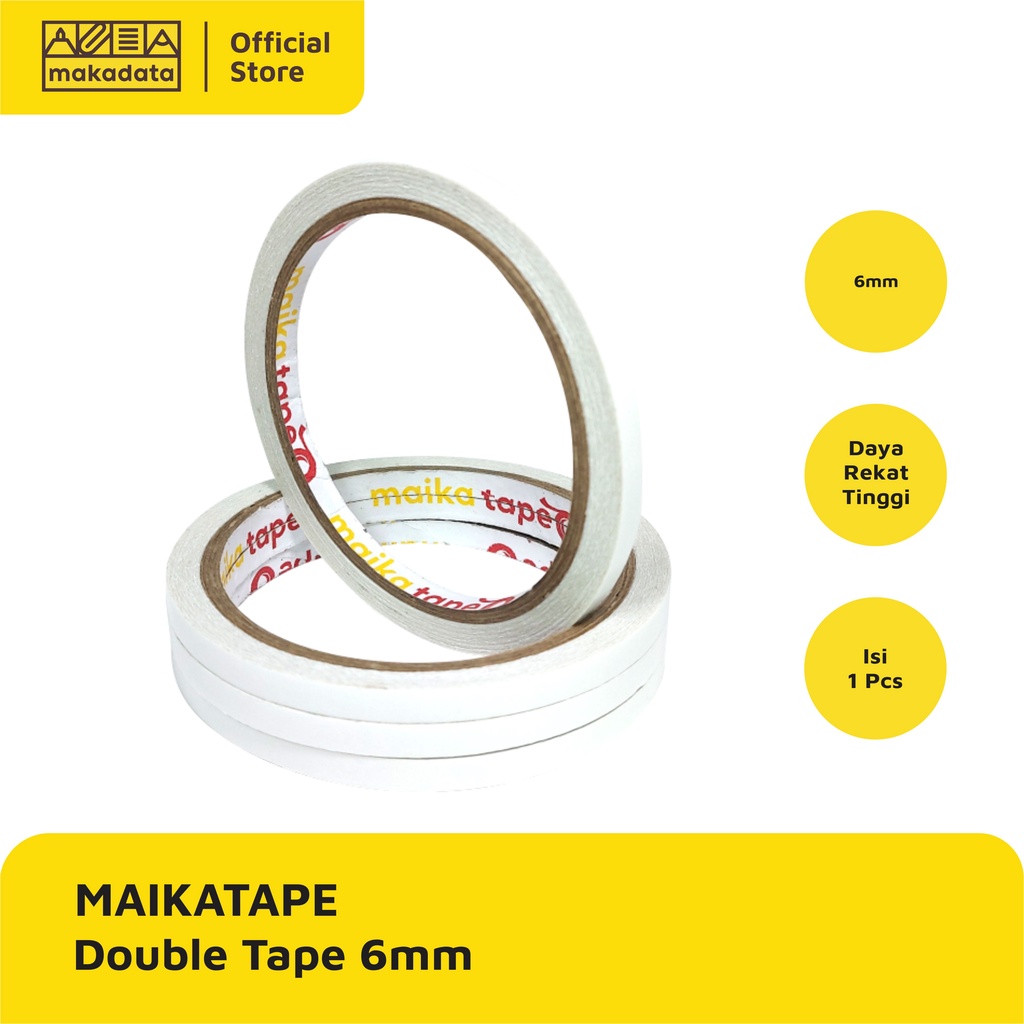

ISOLASI DOUBLE TAPE MAIKATAPE 6MM MURAH