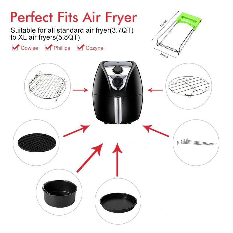 TD-DA1 Qiufeng Set Aksesoris Air Fryer for Gowise Phillips Cozyna 7 PCS QC007
