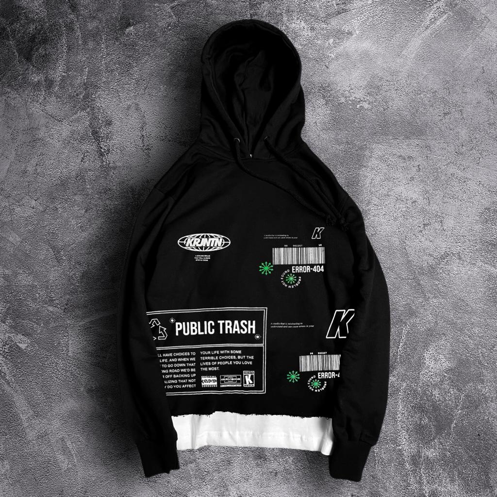 JAKET CROP HOODIE GRAPHIC / JUMPER CROP HOODIE GRAPHIC &quot;Public&quot;