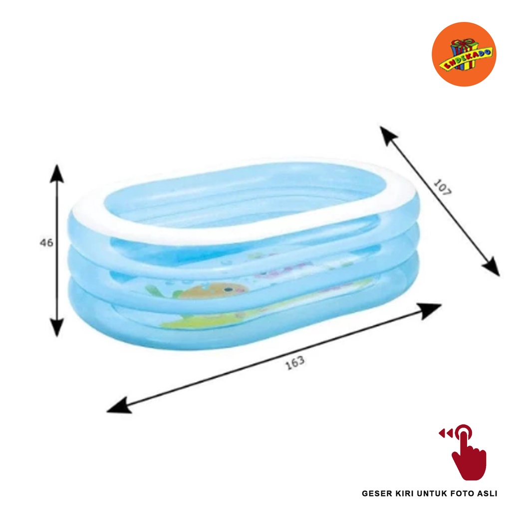 KOLAM RENANG - KOLAM KARET INTEX OVAL 1,63m x 1,07m x 46cm