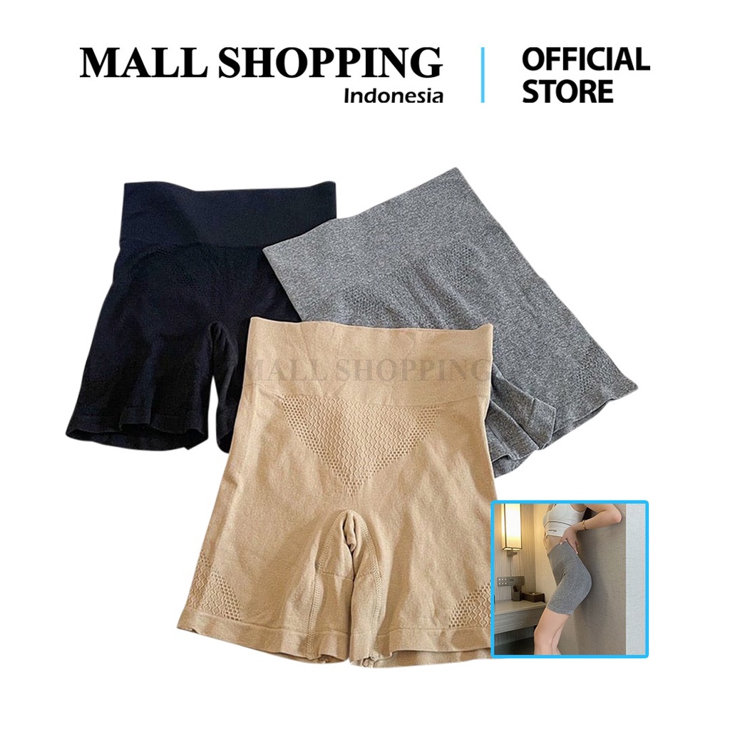 (COD) Hot Pant Sport Celana Pendek Wanita Legging High Waist Free Size MALL SHOPPING