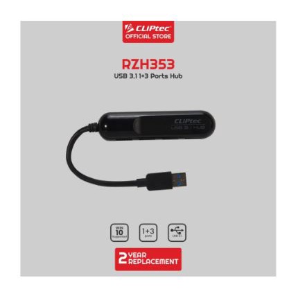 Usb A 3.0 hub cliptec 4 port 3.1 2.0 5Gbps 480Mbps hurricane rzh353 rzh-353 - terminal usb3.0 4 slot