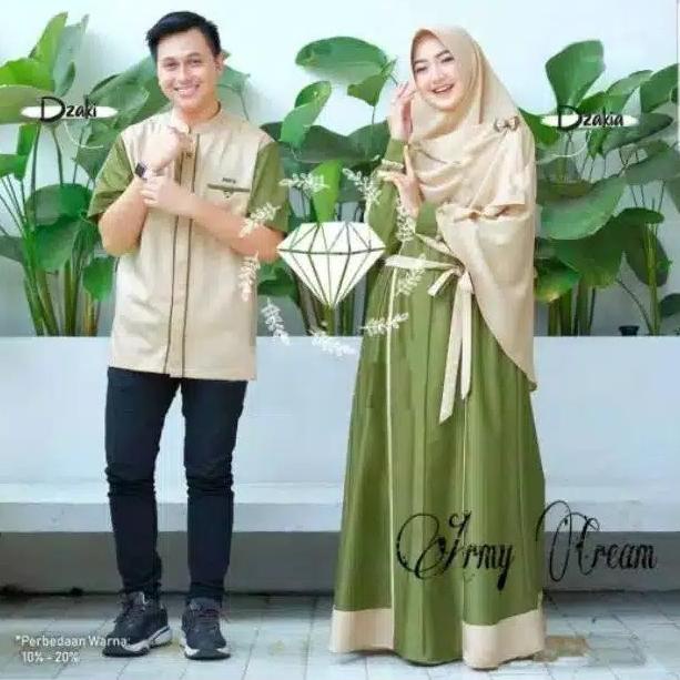 "FO. 397163" Gamis couple zakia set hijab / couple muslim / gamis couple pasangan / kapel muslim kon