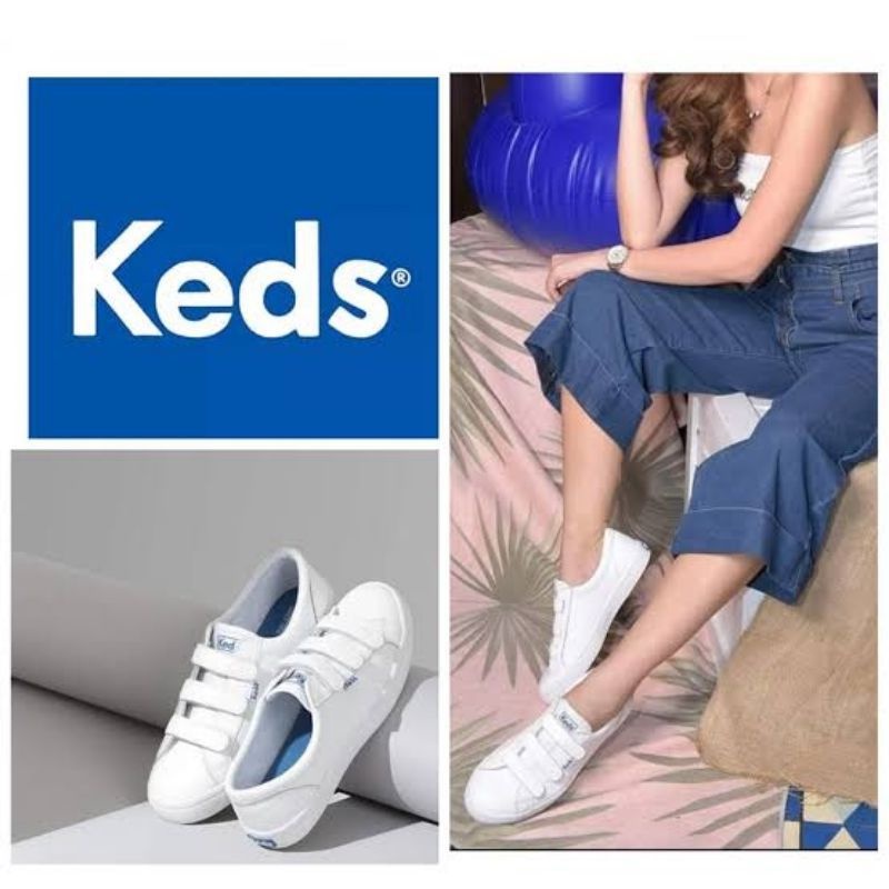 Keds tiebreak leather velcro ori murah