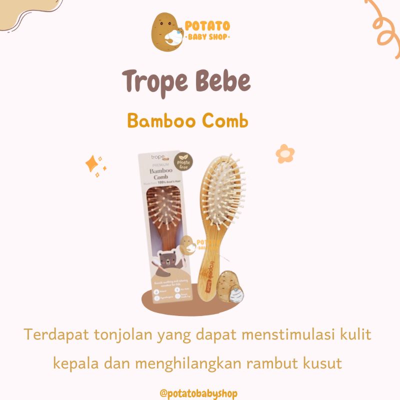Tropee Bebe - Bamboo Hair Comb ( Sisir Anak)