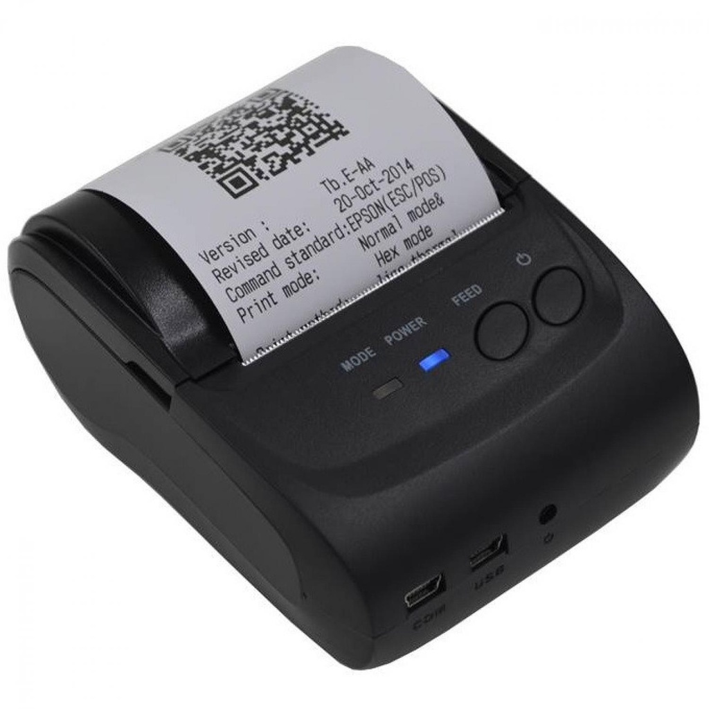 Taffware Printer Bluetooth Termal untuk Usaha kuliner jualan online cafe Warung Toko Merchant Gofood Grabfood Shopeefood Go food Grab food Shopee food Bluetooth Thermal Receipt Printer 2 Inch Wireless Portable USB Cabel POS Receipt Printer for iOS Android