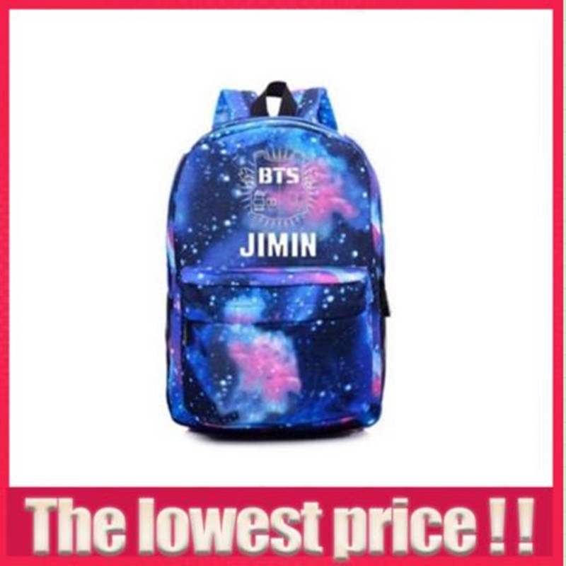 KPOP BTS  Tas  Ransel dengan Hiasan Rumbai Warna Biru untuk 