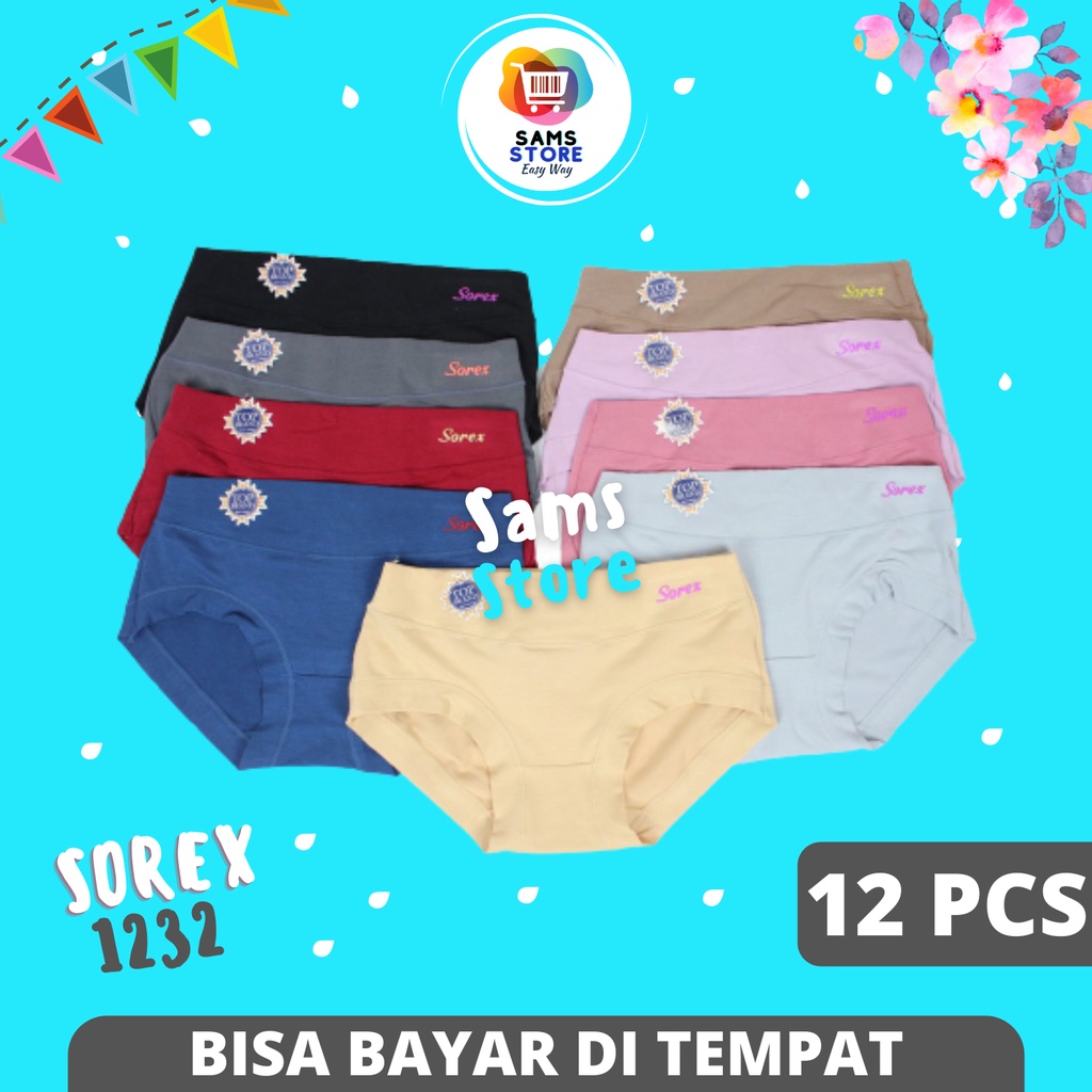 Grosir Celana Dalam Wanita CD Sorex 1232 Lusinan / Pakaian Dalam Sorek Wanita Dewasa / Underwear Dal