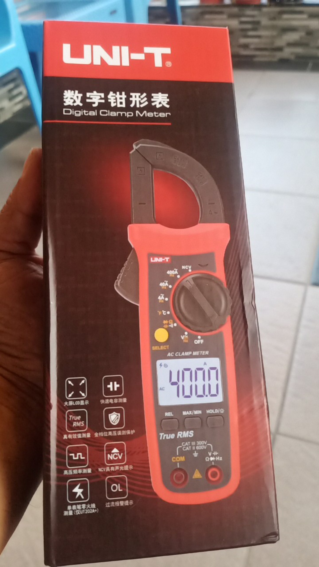 Uni-t Ut202a+ Ut 202a+ Clamp Meter Multimeter Digital Clamp Tang Ampere Ac 400a 600v