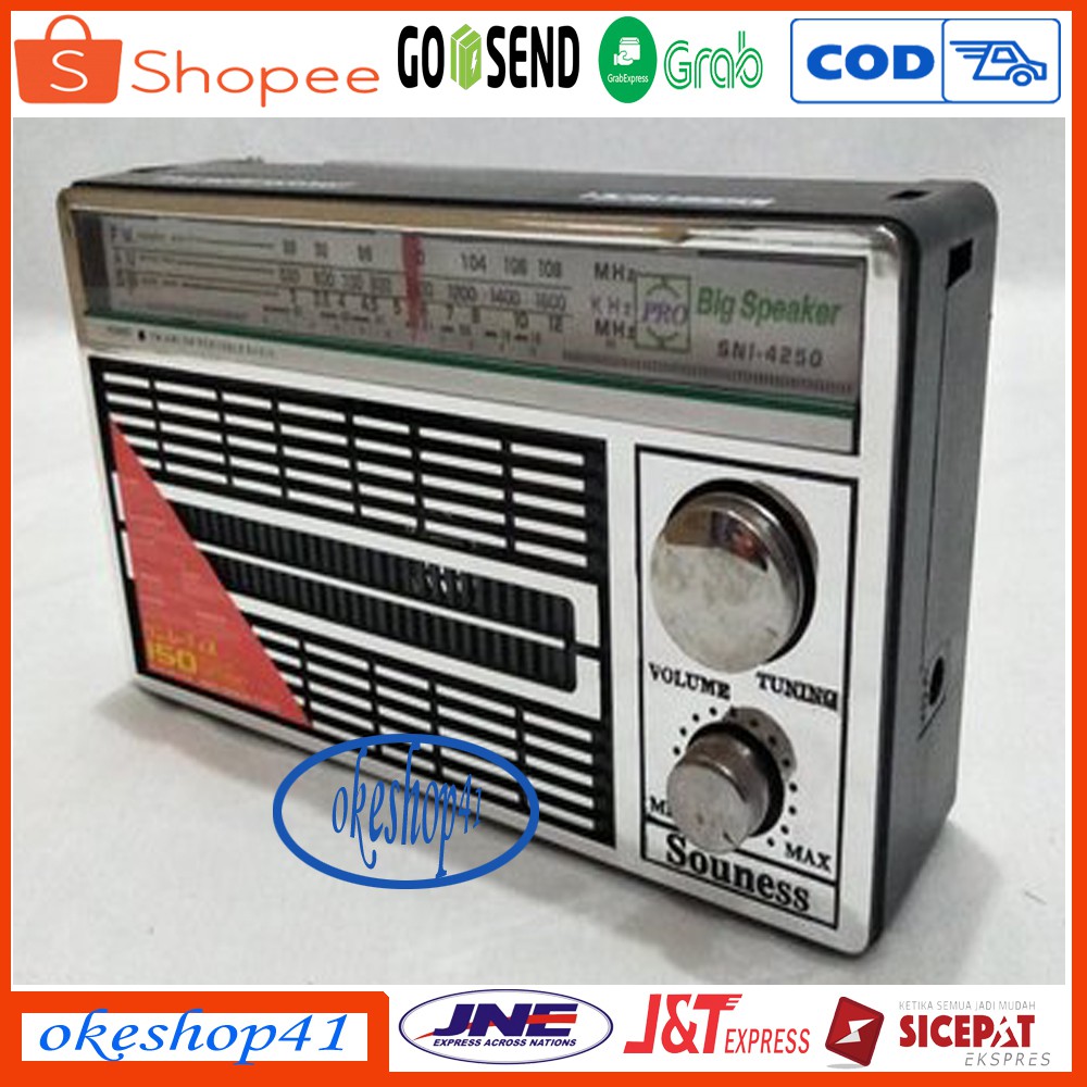 Souness Radio Portable SNI-4250 Am Fm Model Jadul Klasik