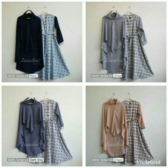 Gamis Set Diamond Skin Tartan 02 GSDS Zanuba