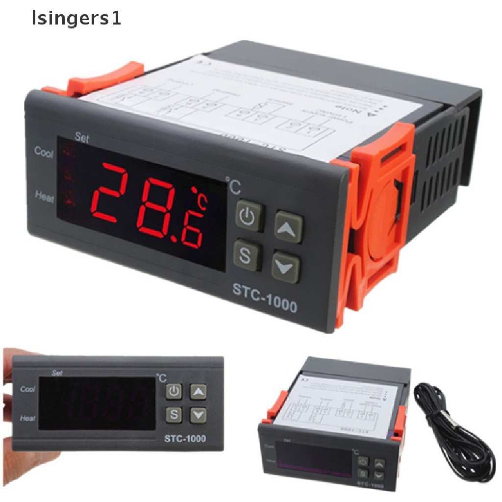 (lsingers1) Thermostat Digital Sensor LED AC10A 220V Untuk Inkubator