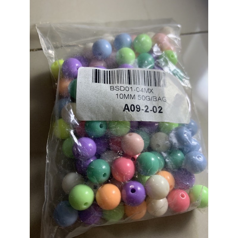 

mixed spring colors acrylic plastic beads 10 mm