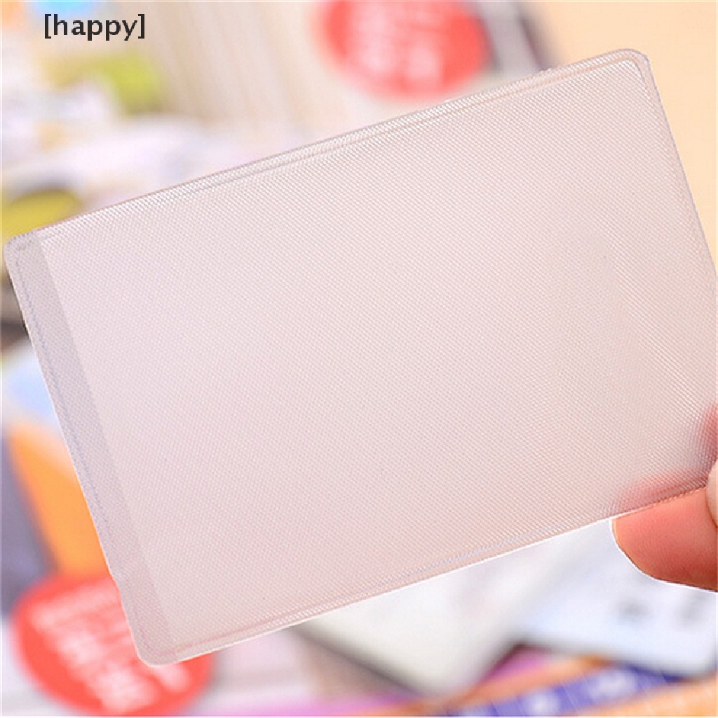 Ha 10pcs Cover Pelindung Kartu Kredit / Id / Bisnis Bahan Pvc Frosted Bening