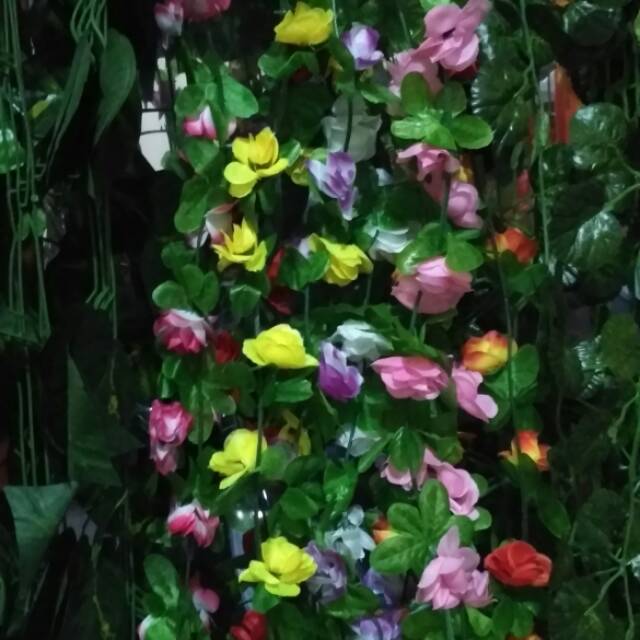 BUNGA MAWAR RAMBAT PLASTIK KECIL 100 B8331 BUNGA ARTIFICIAL HOME DEKOR BUNGA MAWAR PLASTIK