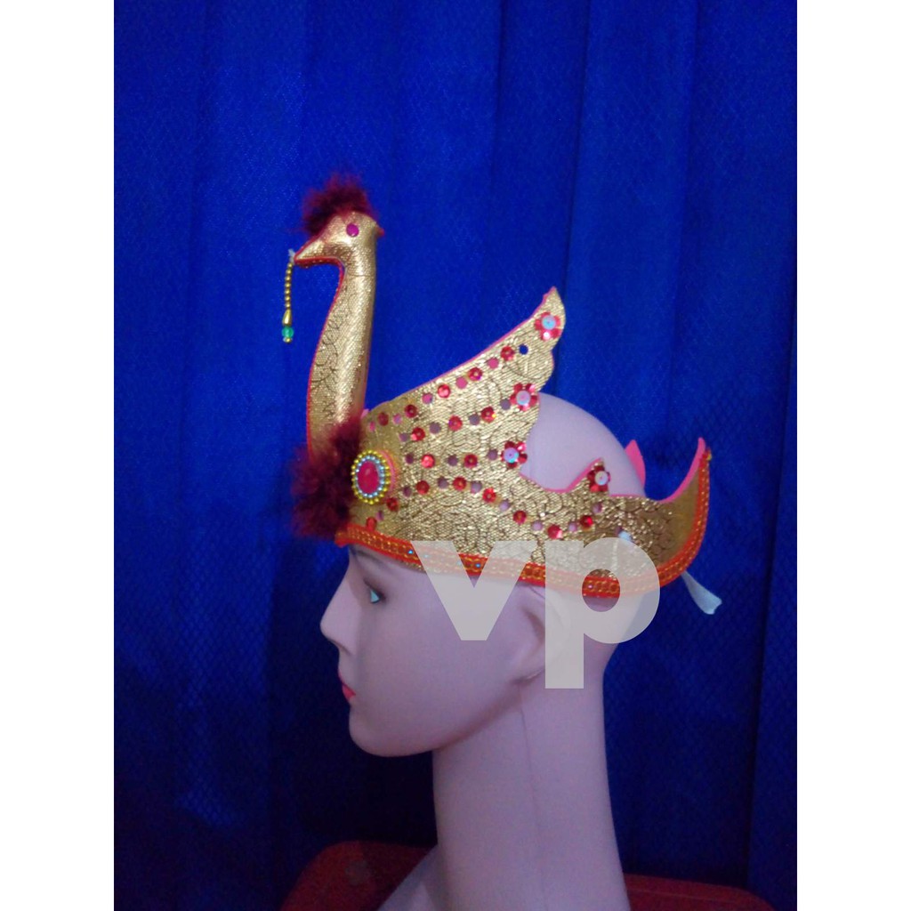 Mahkota Merak Tari Hiasan Kepala Merak Aksesoris Rambut Merak