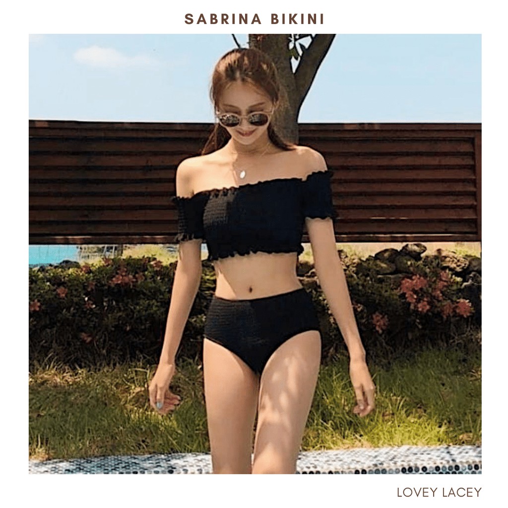 SALE  LOVEY LACEY SWIMWEAR - SABRINA OFF SHOULDER BIKINI BAJU RENANG WANITA