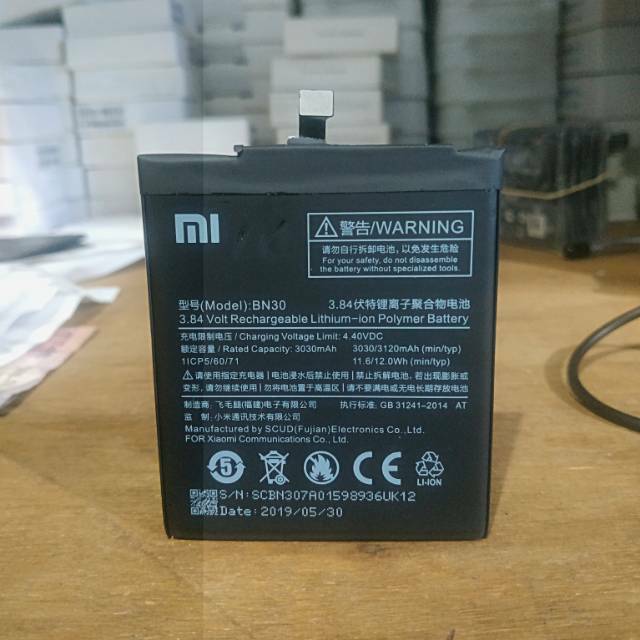 BATRE BATERAI BATTERY XIAOMI REDMI 4A BN30 ORIGINAL BATTERY BN30