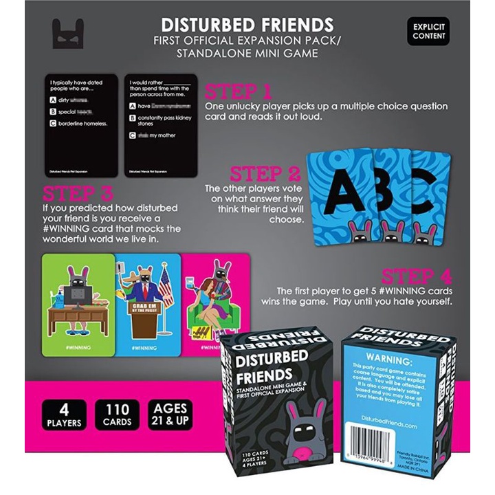 disturbed friends expansion 4 players board game