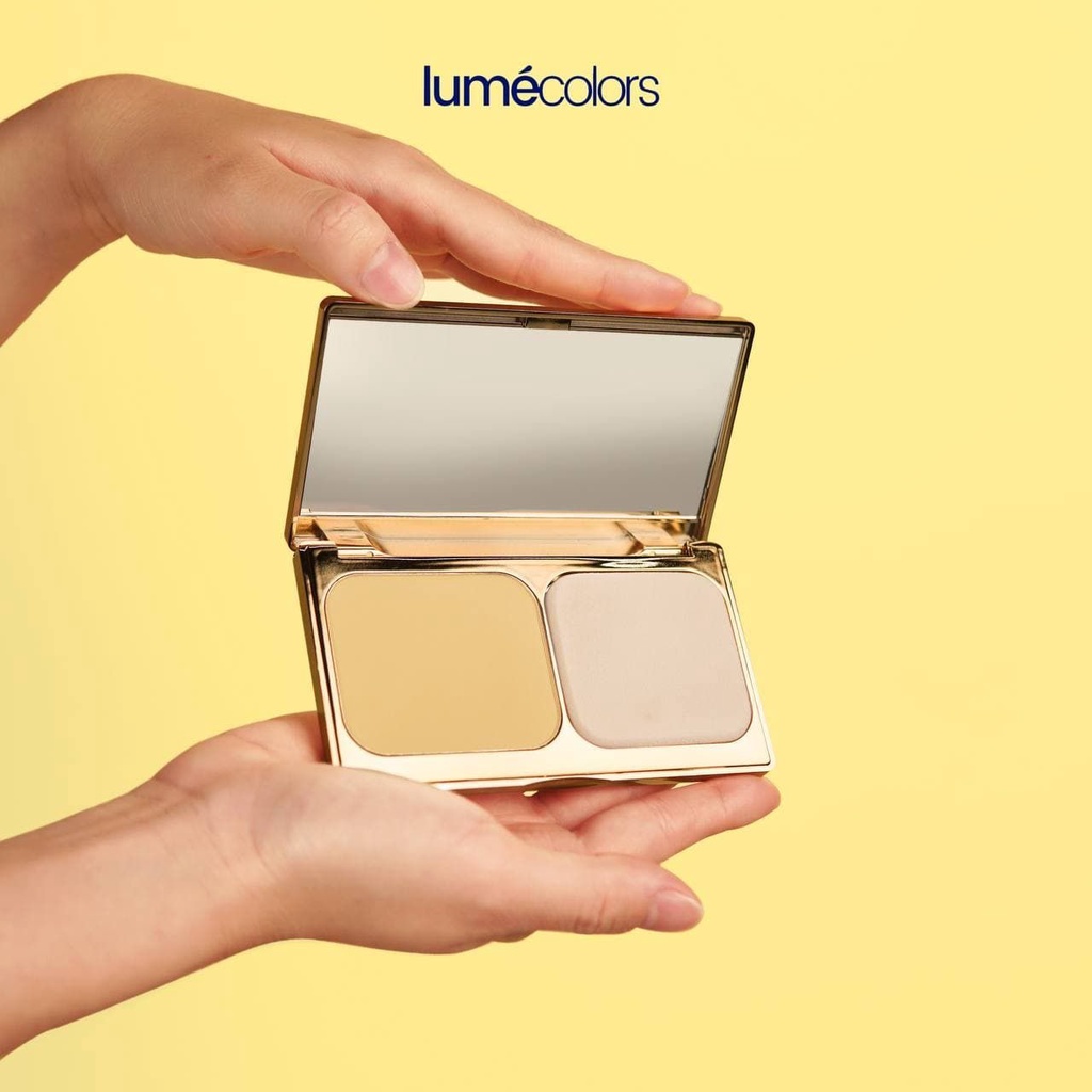 Lumecolors Compact Powder Two Way Cake with Oil Control  Pore Blurring Eect Bedak Padat Tahan 16jam